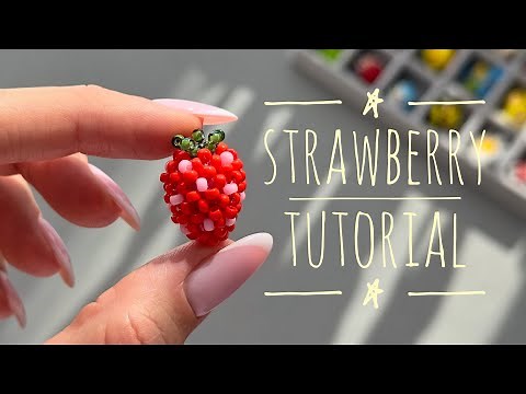 How to Make a Beaded Strawberry 🍓 Beadwork Tutorial