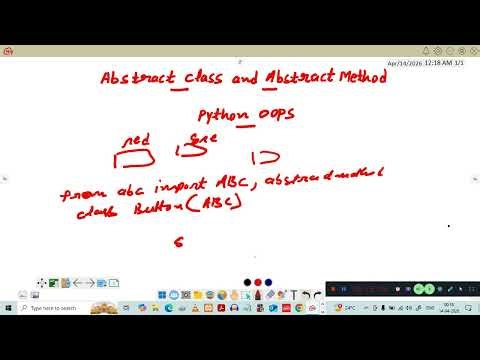 What is Abstract Class and Abstract Method in Python OOPS (Lec 12)