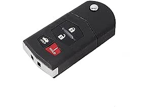 4 Button Key Fob Cover Case Shell Replacement for Mazda 3 5 6 CX7 CX9, 1pc