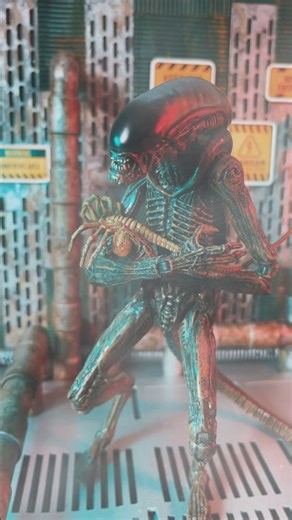 Under attack facehugger and alien xenomorph #diorama #toyphotography