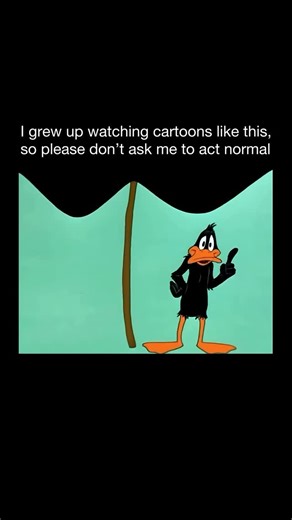 Purely History on Instagram: "😂😂😂 Duck Amuck is a 1953 animated short from the Looney Tunes series, directed by Chuck Jones and starring Daffy Duck. It is widely regarded as one of the smartest and most inventive cartoons ever made, especially for how boldly it plays with the idea of animation itself. The cartoon places Daffy in a constantly shifting world where nothing behaves as it should. Backgrounds disappear, props change shape, sound effects go missing, and even Daffy’s own body is redr