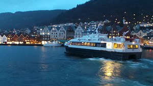 Passasjerer på Flaggruten fra Stavanger til Bergen