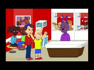 Caillou destroys KFC grounded