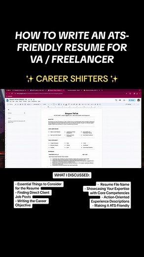 Job Application Tips: Writing an ATS-Friendly Resume for VA/Freelancer