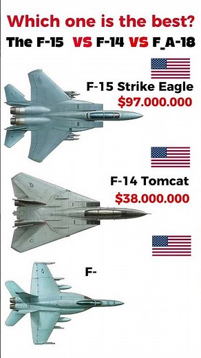 F-15 vs F-14 vs F-18 Speed and Power Comparison #airforce #viral
