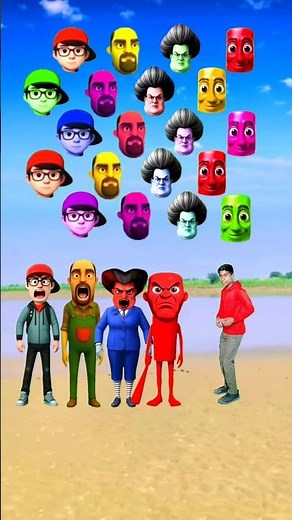 Dancing cute bhabhi, Scary Teacher 3D, Tum Tum sahur, & Nick, Me Correct Head Matching #shorts #vfx