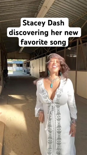 Stacey Dash feeling the music