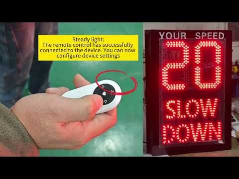 How to Set Up Your JKTRAFFICLIGHT Radar Speed Sign (Select Models) with remote Controller