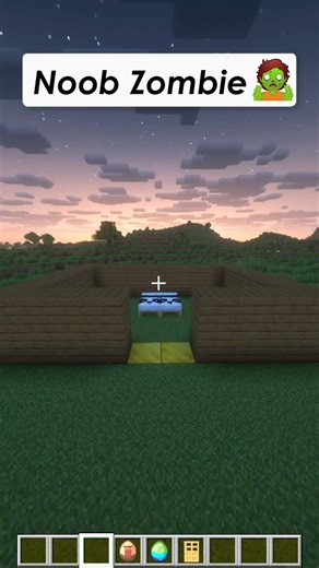 Minecraft Noob Zombie 🧟 Easy Build! #minecraft #minecraftbuild #minecraftguide