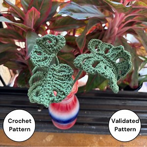 Crochet Monstera Pattern PDF | Crochet Cheese Plant Leaves in 3 Sizes | Swiss Cheese Plant Crochet | DIY Crochet Plant for Home Decor - Etsy Canada