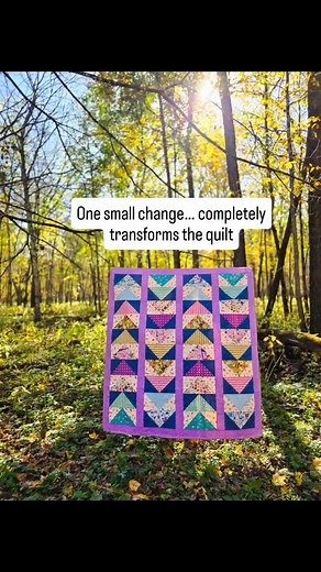 ✨ Ever thought about mixing more than one background fabric? That’s the simple trick behind this flowing look — it adds so much depth and movement without making things complicated. I used The Genesis of a Journey, a debut collection by @gennyfromthequiltblock for @rileyblakedesigns , and it was such a dream to sew with. The colors blend beautifully, and the Flying Geese blocks couldn’t be a more perfect fit for this travel-inspired collection. 🕊️✈️ The pattern is #IntheWindQuilt, by yours trul
