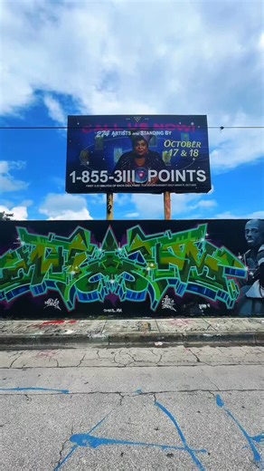 our iii points 2025 billboard is now live on 95 northbound, right as you pass the festival grounds in wynwood pass by, make the call... your destiny awaits 🔮 | III Points