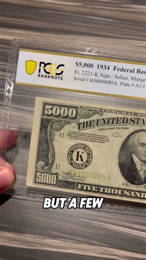 The $5000 dollar bill the government didn’t want you to own!!! 😳 #shorts