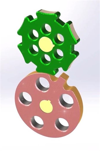 Intermittent Rotation Movement | Indexing Mechanism ⚙️ #shorts