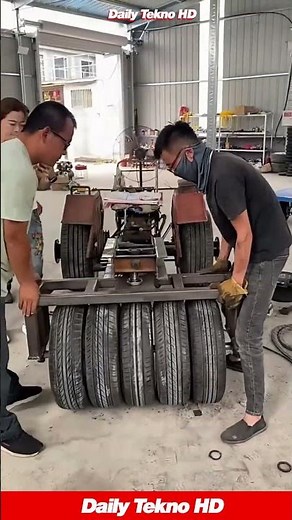 That Six-Wheel Mod is INSANE! 🤯 #DIYTractor