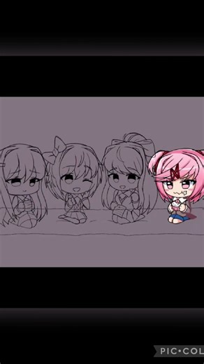DDLC Picnic #speedpaint #dokidoki #ddlc #ddlcfanart #monika #sayori #Yuri #natsuki #chibi
