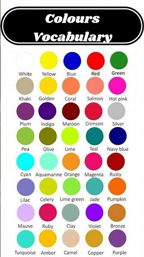 Basic Colours Vocabulary in English | Learn Color Names with Pictures #english #vocabulary