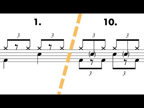 10 Ways To Play A SHUFFLE On The Drums 🥁 [Sheet Music]