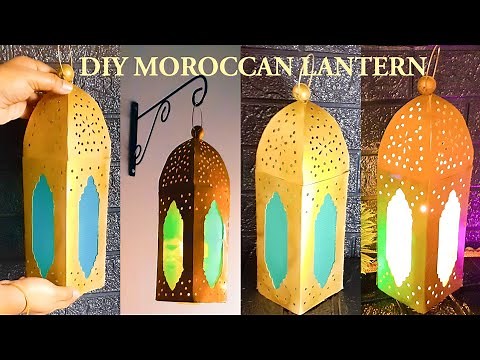 How To Make Paper Lantern/DIY Moroccan Lantern Making/Easy Ramadan Crafts/Eid Decoration Ideas 2025