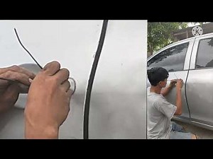 How to remove the broken key in a car door using basic tools