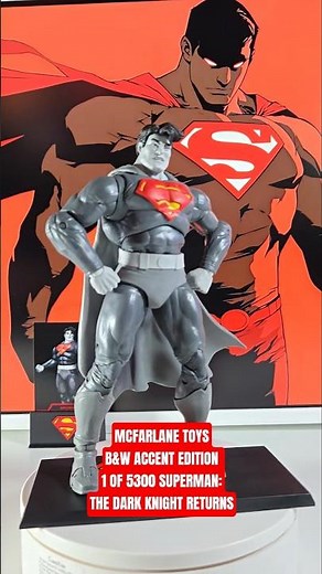 McFarlane Gold Label Black & White Superman (1 of 5,300) 🔥 Dark Knight Returns Unboxing & Poses