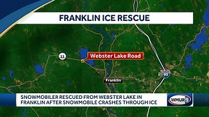 Snowmobile rider rescued after falling through ice in Franklin