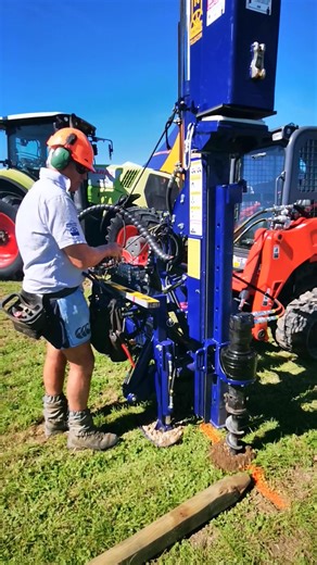 Setting up the New Zealand Fencing Competitions South Island Doubles Fencing Competition at SIAFD. It's happening tomorrow start time 9am. Augering instead of spiking | Revolution Postdrivers NZ