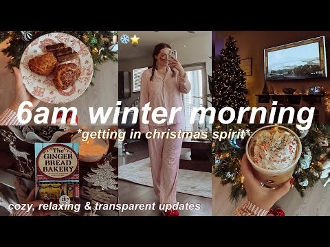 6AM COZY WINTER MORNING ROUTINE IN MY NEW APARTMENT 2025 🧸🎄 *getting in the christmas spirit*