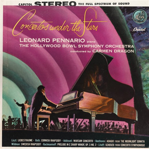The Hollywood Bowl Symphony Orchestra, Carmen Dragon, Leonard Pennario - Concertos Under The Stars