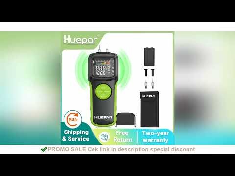 Huepar M03 Digital Wood Moisture Meter Pin & Pinless 2 in 1 Water Leak Detector 9 Types Wood Dampnes