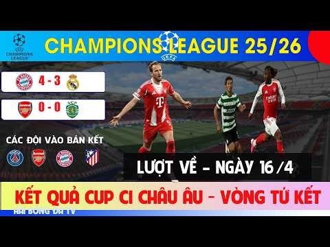 FOOTBALL NEWS: EUROPEAN CHAMPIONS LEAGUE RESULTS, QUARTER-FINAL SECOND LEG, ARSENAL AND MUNICH AD...