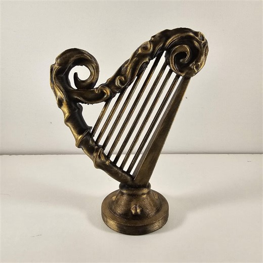 Fantasy Harp Display, Magical Artifact Decor, Bookshelf Prop, Book Lover Gift - Etsy