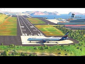 Shocking Takeoff! Aeroflot Boeing 787 Rockets Off the Runway at Windy Madeira Airport