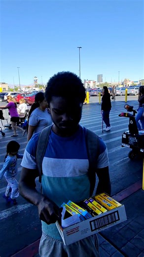 Moments like these remind me why I do what I do 💙 While getting ready for our Walmart giveback, a young man named Adrian recognized me from my videos and ran up just to say he appreciates what we do for the community. Turns out, he’s out here hustling too — grinding to take care of his family and make something happen.Adrian, your energy reminded me that kindness, hustle, and heart go a long way. Keep being you, keep pushing, and keep paying it forward 🙌#StickyInky #CommunityLove #PayItForward