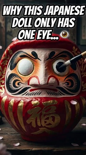 Why does this Japanese doll only have one eye? Daruma's Secret 👁 #facts #knowledge #youtubeshorts