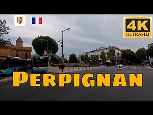 Perpignan, France 4k- Pyrénées Orientales-Driving- French region