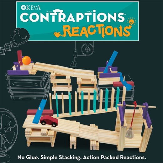 🧠☀️ Smart Summer Fun Starts Here!⁠ Build brainpower one block at a time with KEVA® Contraptions Reactions—the ultimate hands-on activity to keep curious minds active all season long!⁠ ⁠ Whether they’re stacking, testing, or triggering chain reactions, kids are learning physics, problem-solving, and creative thinking.⁠ ⁠ 🎯 No glue. No mess. Just pure STEM-powered discovery.⁠ 🎥 Watch the magic unfold!⁠ 🛒 Shop all KEVA Planks at mindware.tiny.us/KEVAPlanks | MindWare