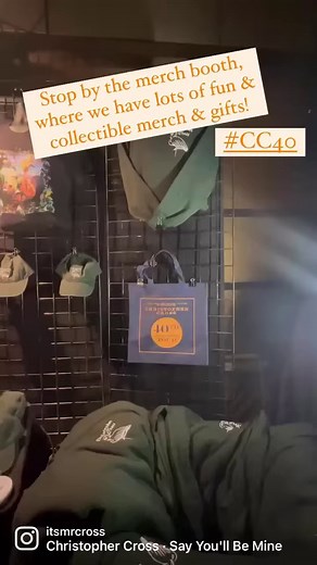 9.3K views · 271 reactions | Stop by the 40th Anniversary Tour’s merch booth, where you’ll find fun & collectible shirts, caps, totes, hoodies, and more! While supplies last. 囹 #CC40 | Christopher Cross | Facebook