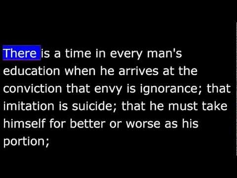 Self-Reliance by Ralph Waldo Emerson