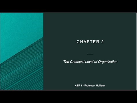 Chapter 2 - The Chemical Level of Organization
