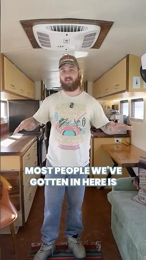 Versatile living space in a DIY School Bus #shorts