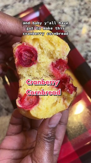 It’s this Cranberry Cornbread for me ❤️🙌🏾 It’s the last Day of my 12 Day of Christmas recipes and this recipe right here…is so good! If you love the taste of cranberries and the sweetest of cornbread then you need to make this! I hope you guys have enjoyed my series. I have more recipes like this in my holiday ebook. I would really appreciate your support! Grab a copy by clicking the link in my bio. The ebook is $5.99 The full recipe is below. 1 cup of all-purpose flour 1 cup of yellow cornmea
