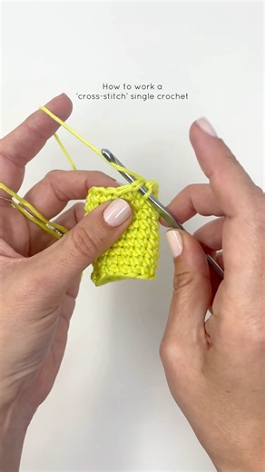 Bernat on Instagram: "Did you know there’s a difference between yarning over and yarning under? Yarning over is the traditional way to work a stitch, but yarning under does have its perks. Widely used in amigurumi, working a single crochet by yarning under is also referred to as cross-stitch single crochet, because it makes stitches that look like little Xs. Yarning under also uses a bit less yarn, therefore, resulting in tighter stitches. Another reason it’s perfect for amigurumi ———————— Yarn: