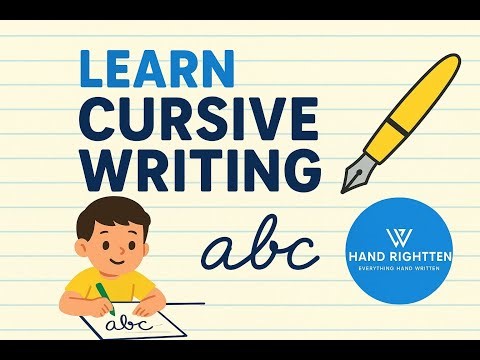 Learn Cursive Writing for Beginners | Welcome to Hand Rightten