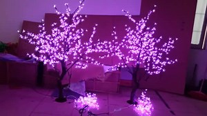 Outdoor 5ft RGB Change Color 21 Function LED Cherry Blossom Christmas Tree Artificial Realistic-looking Trunk via Remote Control Rainproof - Etsy