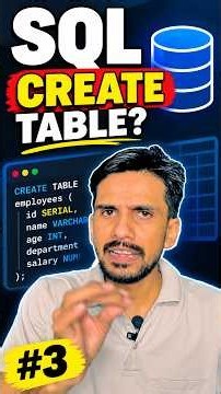How to create your first table in SQL? Just 1 line #youtubeshorts #SQL #datascience #shorts