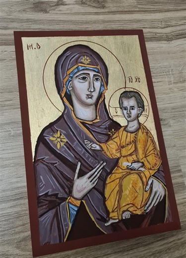 Byzantine icons hand-painted in traditional technique