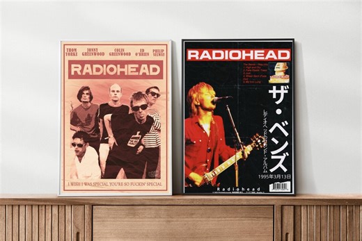 Radiohead Band Posters, Indie Rock Wall Art, Music Decor (digital Download) - Etsy