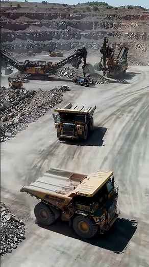 Inside a Gigantic Open-Pit Mine: Heavy Equipment in Full Swing! 🚜