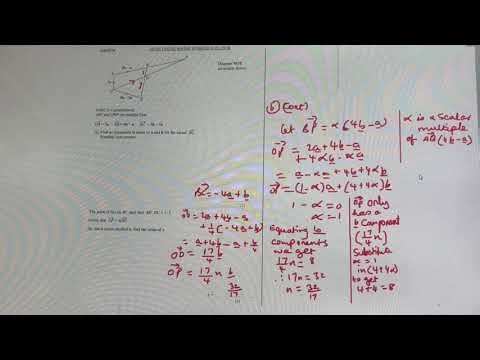 GCSE / IGCSE Vectors Question Solved
